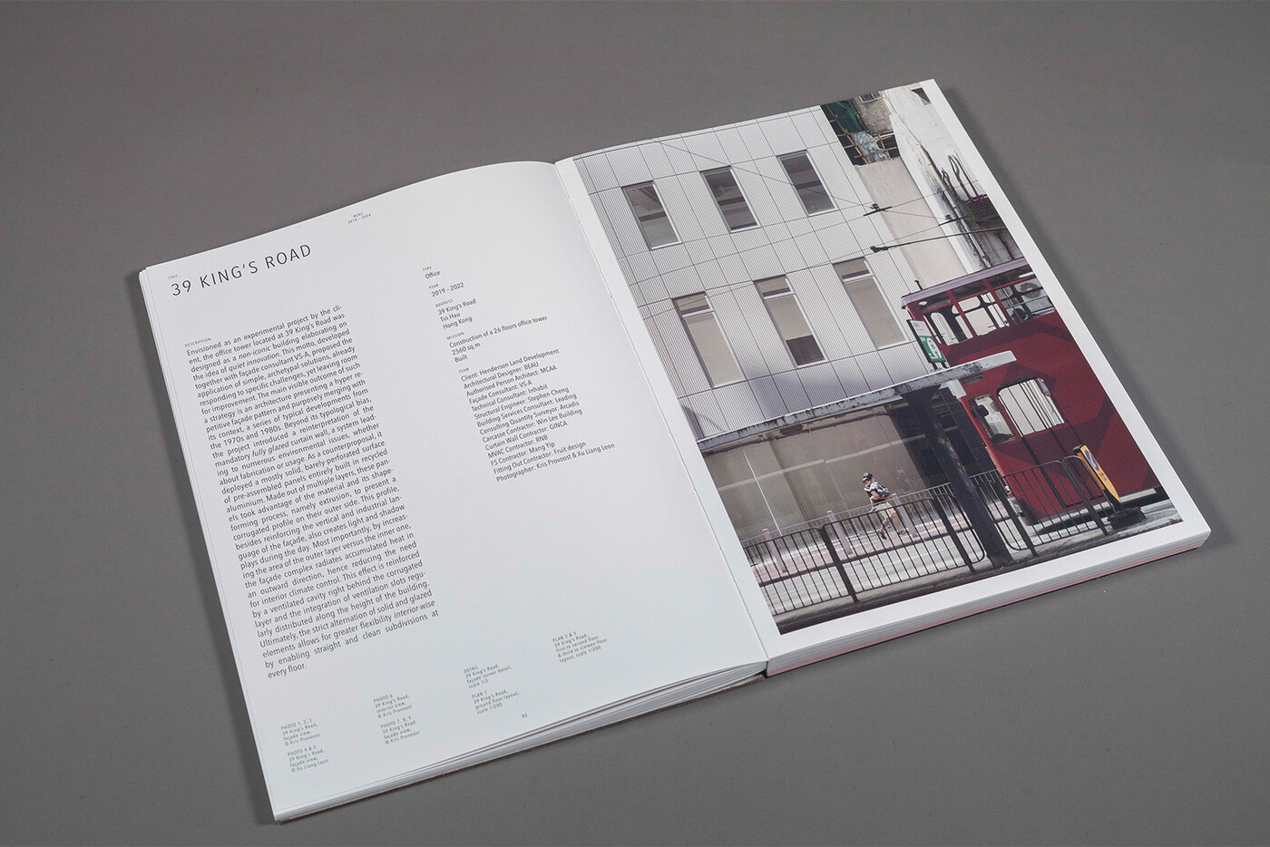 Beau Book intern pages with building pics and project text © Anouk Boyer Mazal 