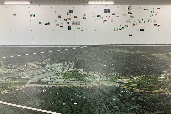 Grand Euralille map floor & participative wall