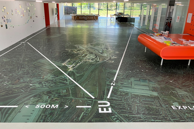 Grand Euralille map floor & exhibition signage